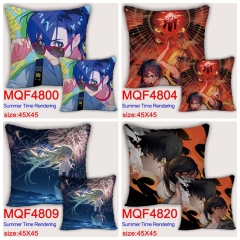 45*45CM 25 Styles Summer Time Rendering Cartoon Pattern Anime Pillow