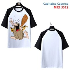 Capitaine Caverne Cartoon Pattern Anime T Shirt