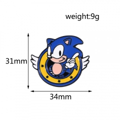 Sonic the Hedgehog Cos Game Alloy Badge Anime Brooch