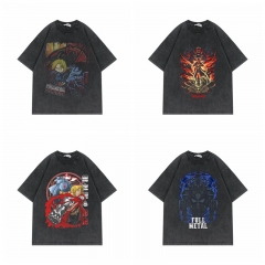 6 Styles Fullmetal Alchemist Round Neck Short Sleeve T-shirt Anime Wash Water T Shirts