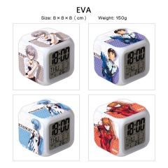 7 Styles EVA/Neon Genesis Evangelion Cartoon LED Anime Clock