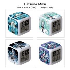 7 Styles Hatsune Miku Cartoon LED Anime Clock