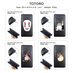 6 Styles My Neighbor Totoro PU Zipper Anime Long Wallet Purse