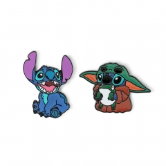 2 Styles  Lilo & Stitch Cartoon  Anime Brooch Badge
