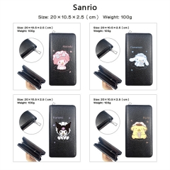 6 Styles Sanrio Series Melody Kuromi Purin Cinnamon PU Zipper Anime Long Wallet Purse