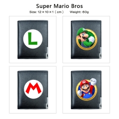 6 Styles Super Mario Bro. Cosplay PU Purse Folding Anime Short Wallet