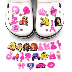 30PCS/SET Barbie DIY Slippers Decoration PVC Cartoon Shoe Charms Buckle Accessories