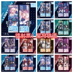 18 Styles Honkai: Star Rail Game Laser Ticket Anime Bookmark
