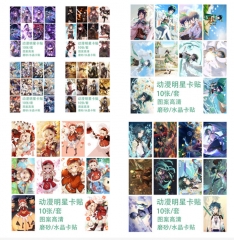 36 Styles 10PCS/SET Genshin Impact/Honkai: Star Rail/Oshi No Ko/Tokyo Revengers Anime Card Sticker