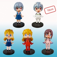 5PCS/SET 10CM EVA/Neon Genesis Evangelion Anime PVC Figure Toy Doll