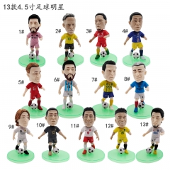 13PCS/SET 10CM Football Player Cartoon Anime PVC Figure Toy