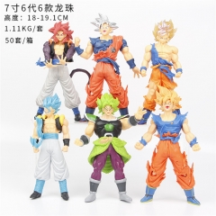 6PCS/SET 18-19CM Dragon Ball Z Cartoon Anime PVC Figure Toy