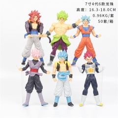6PCS/SET 17-18CM Dragon Ball Z Cartoon Anime PVC Figure Toy