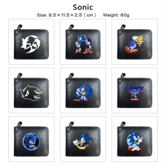 9 Styles Sonic the Hedgehog Cosplay PU Purse Folding Anime Short Wallet