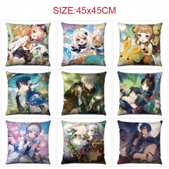 15 Styles 45*45CM Genshin Impact Cartoon Pattern Anime Pillow