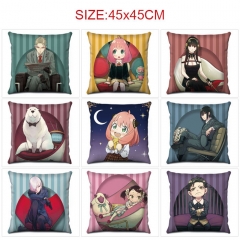 11 Styles 45*45CM SPY X FAMILY Cartoon Pattern Anime Pillow