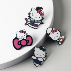 4 Styles Hello Kitty Cartoon Alloy Badge Anime Brooch