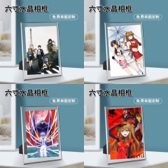 62 Styles EVA/Neon Genesis Evangelion Cartoon Anime Crystal Photo Frame (With Picture)
