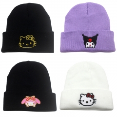 13 Styles My Melody Kuromi Cartoon Pattern Knitted Hat Anime Cap