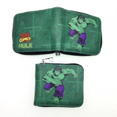 2 Styles Marvel The Hulk Cartoon Short Zipper Purse Anime Wallet