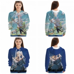 3 Styles Frieren: Beyond Journey's End Cartoon Anime Patch Pocket Hoodie