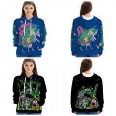 3 Styles Rick and Morty Cartoon Anime Patch Pocket Hoodie