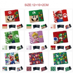 9 Styles Super Mario Bro. PU Short Hidden Snap Button Purse Anime Wallet