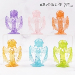6PCS/SET 9CM Candle Angel Shape Cute PVC Doll Anime Figure Toy