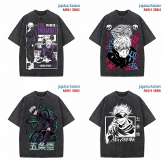 8 Styles Jujutsu Kaisen Cartoon Pattern Wash Water Anime T shirts