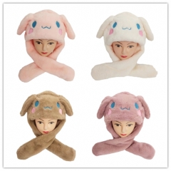 7 Styles Sanrio Melody Cinnamoroll Pom Kuromi Air Sacs Inside Paws Animal Plush Hat