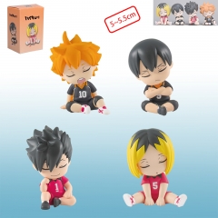 4PCS/SET 6CM Haikyuu Cartoon Anime PVC Figure Toy Doll