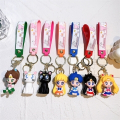 7 Styles Pretty Soldier Sailor Moon Figurine Anime Figure Keychain
