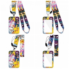 4 Styles Pokemon Cartoon Anime Phone Strap Lanyard Card Holder