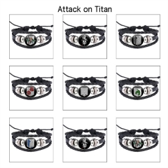 7 Styles Attack on Titan/Shingeki No Kyojin Cartoon Anime Bracelet Wristband