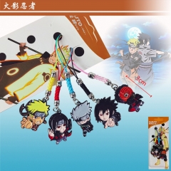 5PCS/SET Naruto Anime Alloy Keychain