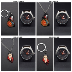 10 Styles Doctor Strange Alloy Anime Watch Necklace Keychain Brooch Set