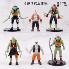 6PCS/SET 8-9CM Teenage Mutant Ninja Turtles Cartoon Anime PVC Figure Toy Doll