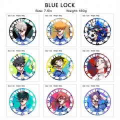 9 Styles Blue Lock Cartoon Decoration Anime Wall Clock