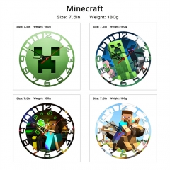 7 Styles Minecraft Cartoon Decoration Anime Wall Clock