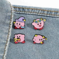 4 Styles Kirby Cartoon Pendant Character Anime Badge Brooch