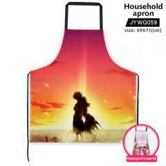 Fairy Tail Cartoon Pattern For Kitchen Waterproof Material Anime Household Apron