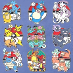 9 Styles Pokemon Cartoon Pendant Character Anime Badge Brooch