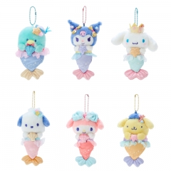 20-30CM 6 Styles Sanrio Hello Kitty Melody Kuromi Cinnamoroll Cartoon Anime Plush Toy Pendant