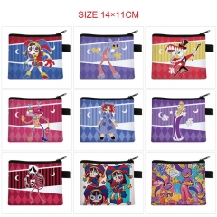 5PCS/SET 12 Styles The Amazing Digital Circus Cartoon Pattern Anime Coin Wallet Purse