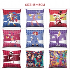 45*45CM 12 Styles The Amazing Digital Circus Cartoon Pattern Anime Pillow