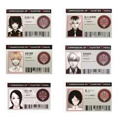 2 Styles 8.6*5.6CM Tokyo Ghoul Cartoon School Plastic Anime PVC Card (SET)