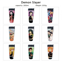 10 Styles 350ML Demon Slayer: Kimetsu no Yaiba Cartoon Pattern Mug Anime Plastic Water Cup