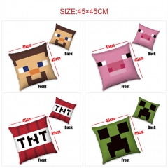 45*45CM 8 Styles Minecraft Cartoon Pattern Anime Pillow