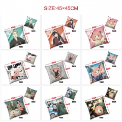 45*45CM 10 Styles SPY×FAMILY Cartoon Pattern Anime Pillow