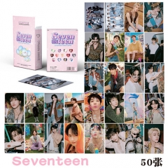 5.7*8.7CM 50PCS/SET K-POP SEVENTEEN Paper Lomo Card